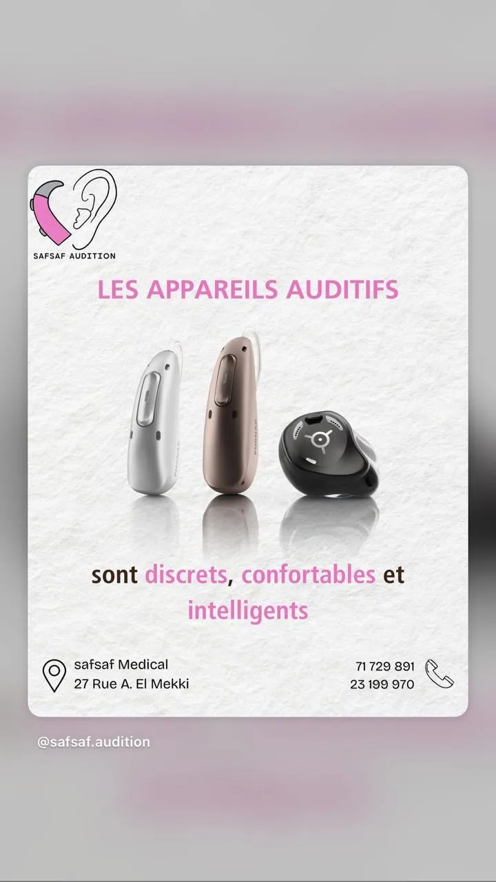 Publication Instagram Safsaf Audition : les appareils auditifs